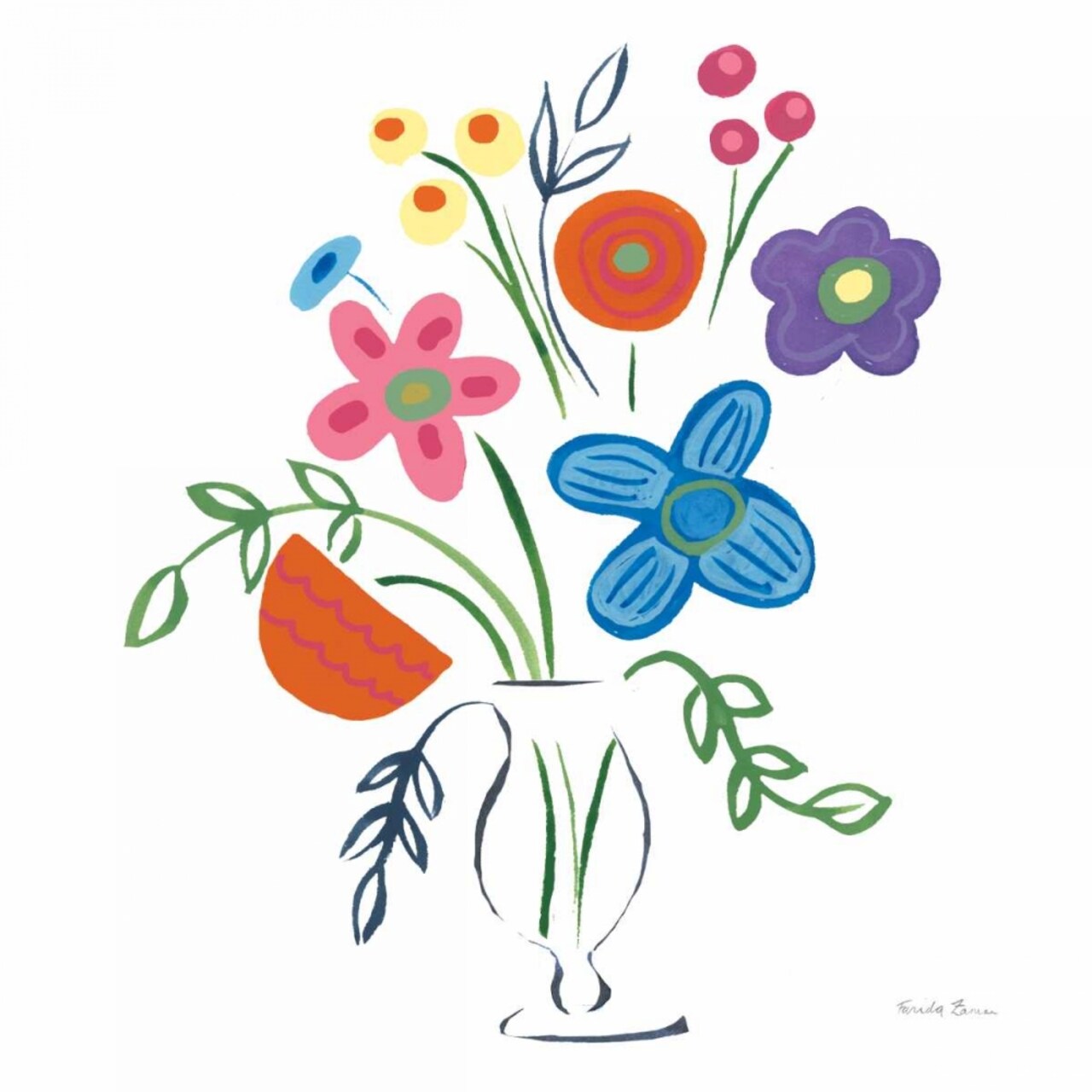 Floral Medley IV Poster Print by Farida Zaman - Item # VARPDX33094HR